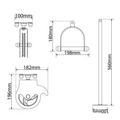 K-SPORT 2 Poleas Para El Montaje En El Techo -Musculación 2 poleas para el montaje en el techo 4