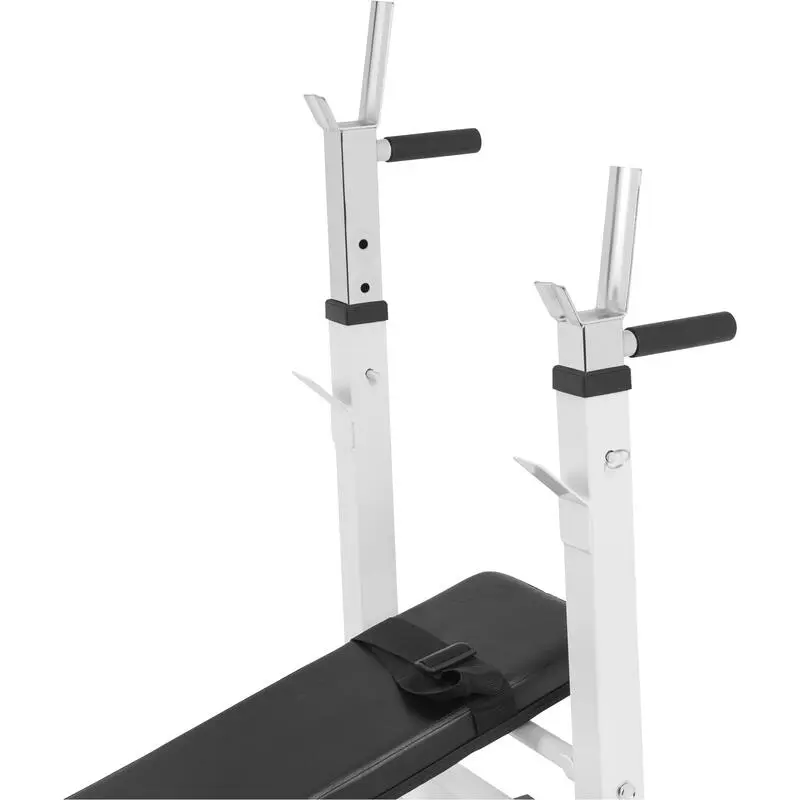 Banco Musculación Y Pesas Gorilla Sports Blanco Plegable Con Rack Para Barra 6 Banco Musculación Y Pesas Gorilla Sports Blanco Plegable Con Rack Para Barra - Imagen 4