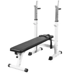 Banco Musculación Y Pesas Gorilla Sports Blanco Plegable Con Rack Para Barra 12 Banco Musculación Y Pesas Gorilla Sports Blanco Plegable Con Rack Para Barra -Musculación banco musculacion y pesas gorilla sports blanco plegable con rack para barra 4