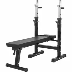 Banco Musculación Y Pesas Gorilla Sports Blanco Plegable Con Rack Para Barra 13 Banco Musculación Y Pesas Gorilla Sports Blanco Plegable Con Rack Para Barra -Musculación banco musculacion y pesas gorilla sports negro plegable con rack para barra