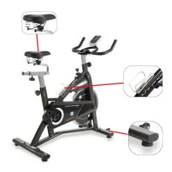 BH Fitness Bicicleta Ciclismo Indoor - Cardio - Khronos Basic II Negra -Musculación bicicleta ciclismo indoor cardio khronos basic ii negra 2