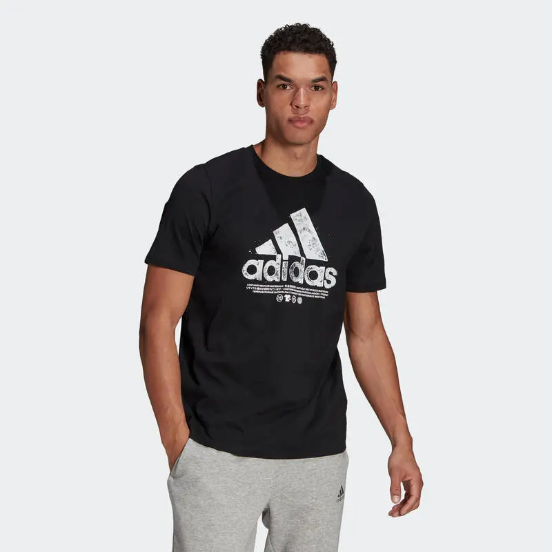ADIDAS Camiseta Fitness Capsule Hombre Negro Manga Corta Recta Cuello Redondo Algodón 7 ADIDAS Camiseta Fitness Capsule Hombre Negro Manga Corta Recta Cuello Redondo Algodón - Imagen 5