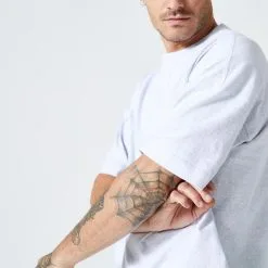 Domyos Camiseta Fitness Loose 520 Hombre Gris Claro 10 Domyos Camiseta Fitness Loose 520 Hombre Gris Claro -Musculación camiseta fitness loose 520 hombre gris claro 3