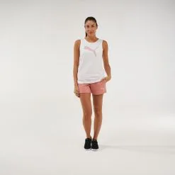 Camiseta Fitness Sin Mangas Algodón Mujer Puma Blanco -Musculación camiseta fitness sin mangas algodon mujer puma blanco 1