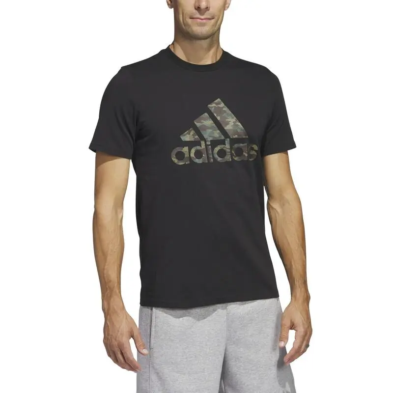Camiseta Fitness Soft Training Adidas Hombre Negro Camuflaje 5 Camiseta Fitness Soft Training Adidas Hombre Negro Camuflaje - Imagen 3