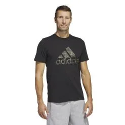 Camiseta Fitness Soft Training Adidas Hombre Negro Camuflaje