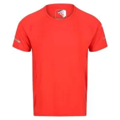 Regatta Camiseta Highton Pro Logotipo Para Hombre Rojo Fuego