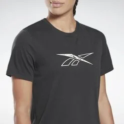 Camiseta Manga Corta Speedwick Mujer Reebok Workout Ready Supremium Negro -Musculación camiseta manga corta speedwick mujer reebok workout ready supremium negro 4