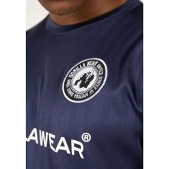 Camiseta Musculación Manga Corta Poliéster Hombre GORILLA WEAR Stratford Azul -Musculación camiseta musculacion manga corta poliester hombre gorilla wear stratford azul 4