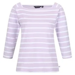 Regatta Camiseta Polexia De Rayas Para Mujer Rojo Real, Blanco -Musculación camiseta polexia de rayas para mujer lila pastel blanco