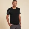 KIMJALY Camiseta Yoga Hombre Negro Sin Costuras Segunda Piel 1 KIMJALY Camiseta Yoga Hombre Negro Sin Costuras Segunda Piel -Musculación camiseta yoga hombre negro sin costuras segunda piel