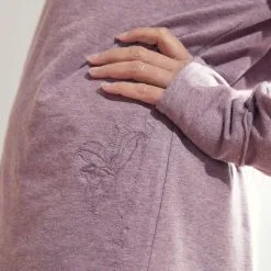 Camiseta Yoga Manga Larga Mujer Kimjaly Ciruela Ecodiseñada -Musculación camiseta yoga manga larga mujer kimjaly ciruela ecodiseada 3