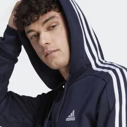 ADIDAS Chaqueta Con Capucha Essentials French Terry 3 Bandas -Musculación chaqueta con capucha essentials french terry 3 bandas 4