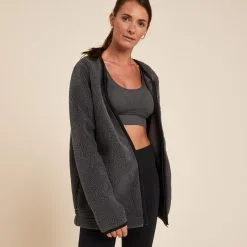 KIMJALY CHAQUETA M SHERPA YOGA GRIS OSCURO