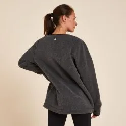 KIMJALY CHAQUETA M SHERPA YOGA GRIS OSCURO -Musculación chaqueta m sherpa yoga gris oscuro 3