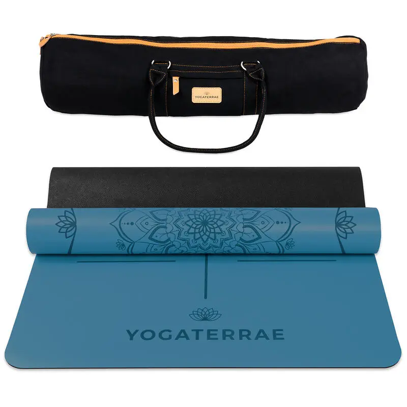 YOGATERRAE Esterilla Yoga Bronce Oliva PU Y Caucho Natural MANDALA LINEA DE CUERPO + Bolsa 8 YOGATERRAE Esterilla Yoga Bronce Oliva PU Y Caucho Natural MANDALA LINEA DE CUERPO + Bolsa - Imagen 6