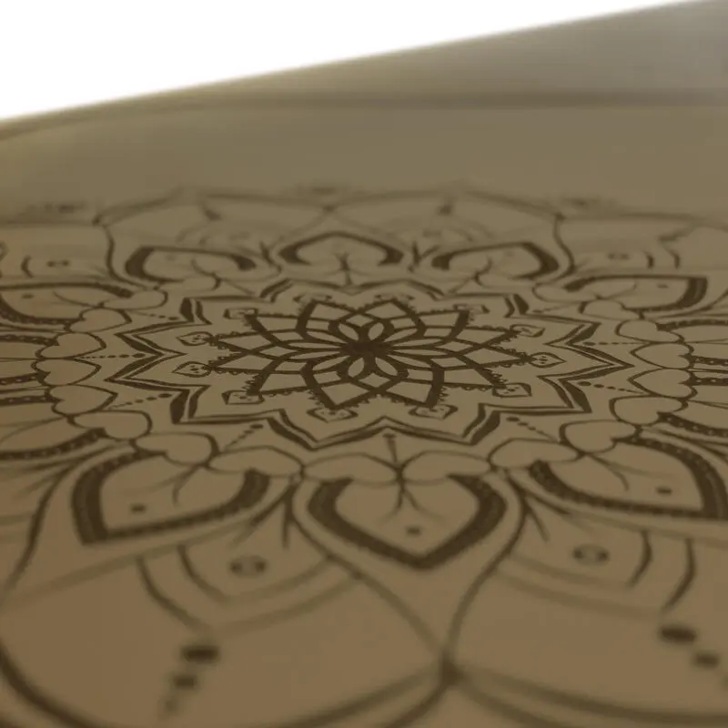 YOGATERRAE Esterilla Yoga Bronce Oliva PU Y Caucho Natural MANDALA LINEA DE CUERPO + Bolsa 5 YOGATERRAE Esterilla Yoga Bronce Oliva PU Y Caucho Natural MANDALA LINEA DE CUERPO + Bolsa - Imagen 3