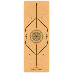 YOGATERRAE Esterilla Yoga De Corcho Y Caucho Natural + Correa De Transporte Y Estiramiento -Musculación esterilla yoga de corcho y caucho natural correa de transporte y estiramiento 2