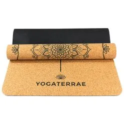YOGATERRAE Esterilla Yoga De Corcho Y Caucho Natural + Correa De Transporte Y Estiramiento -Musculación esterilla yoga de corcho y caucho natural correa de transporte y estiramiento 4
