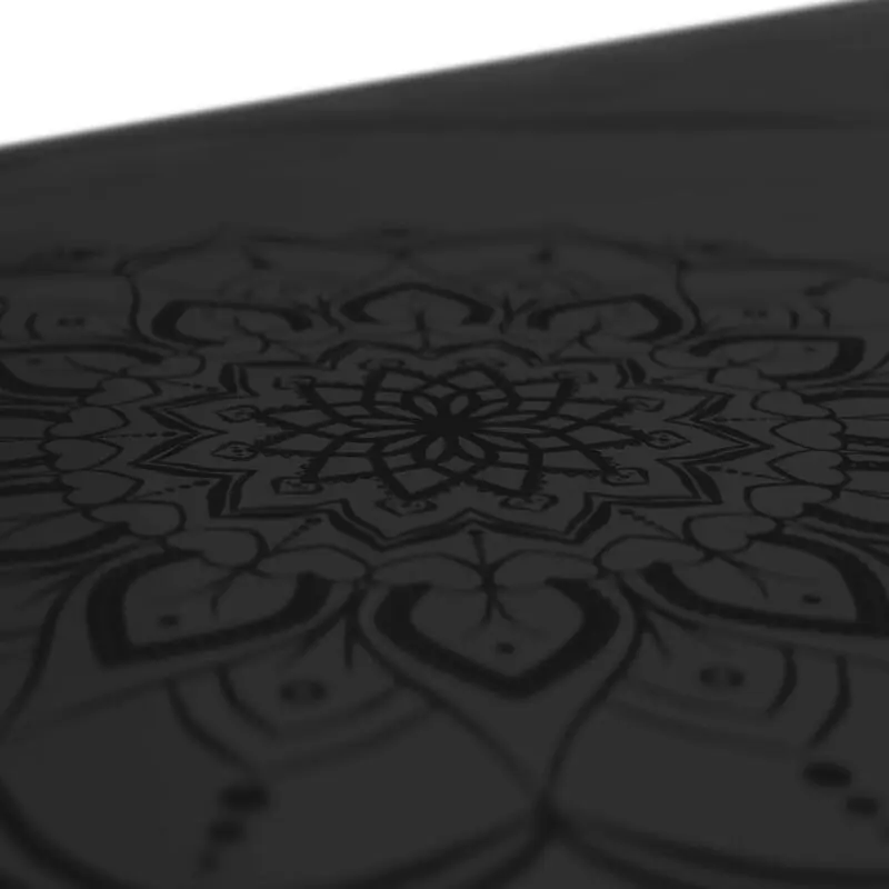 YOGATERRAE Esterilla Yoga Negro PU Y Caucho Natural MANDALA LINEA DE CUERPO 5 YOGATERRAE Esterilla Yoga Negro PU Y Caucho Natural MANDALA LINEA DE CUERPO - Imagen 3