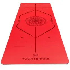 YOGATERRAE Esterilla Yoga Negro PU Y Caucho Natural MANDALA LINEA DE CUERPO 13 YOGATERRAE Esterilla Yoga Negro PU Y Caucho Natural MANDALA LINEA DE CUERPO -Musculación esterilla yoga pasion roja pu y caucho natural mandala linea de cuerpo