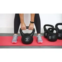 IVOL Kettlebell 8 Kg - Plástico - Para Uso Interior Y Exterior - Negro 9 IVOL Kettlebell 8 Kg - Plástico - Para Uso Interior Y Exterior - Negro -Musculación kettlebell 8 kg plastico para uso interior y exterior negro 2