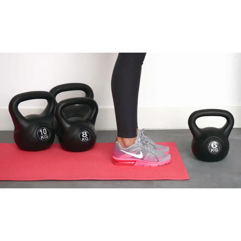 IVOL Kettlebell 8 Kg - Plástico - Para Uso Interior Y Exterior - Negro 6 IVOL Kettlebell 8 Kg - Plástico - Para Uso Interior Y Exterior - Negro - Imagen 4