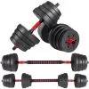 OZIO FITNESS Kit 40 Kg De Mancuernas 2 En 1 Ajustables MultiFit -Musculación kit 40 kg de mancuernas 2 en 1 ajustables multifit
