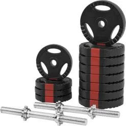 Kit Mancuernas Gorilla Sports Cromado/Negro 30Kg Diámetro 30/31 Mm 11 Kit Mancuernas Gorilla Sports Cromado/Negro 30Kg Diámetro 30/31 Mm -Musculación kit mancuernas gorilla sports cromadonegro 30kg diametro 3031 mm 4