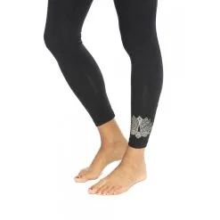 SHAMBHALA BARCELONA Legging Mallas Yoga De Suave Algodón Flow Mujer Negro -Musculación legging mallas yoga de suave algodon flow mujer negro 3