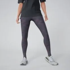 Domyos Leggings Fitness Algodón Extensible Talle Alto Estampado