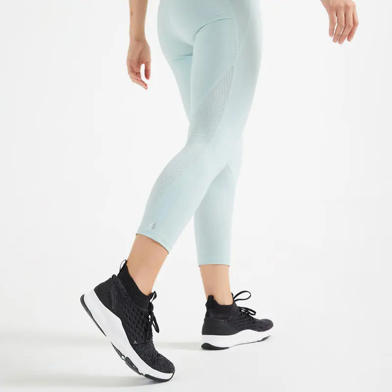 Leggings Mallas Fitness Tiro Alto Moldeadores Mujer Domyos Verde 4 Leggings Mallas Fitness Tiro Alto Moldeadores Mujer Domyos Verde - Imagen 2