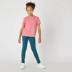 Domyos Leggings Mallas Gimnasia Deportiva Algodón Transpirable Niños Azul Marino -Musculación leggings mallas gimnasia deportiva algodon transpirable nios azul marino 2