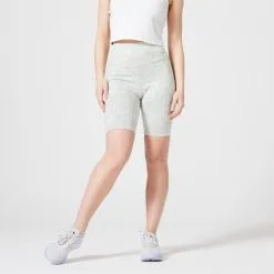 Domyos Mallas Ciclistas Fitness 520 Mujer Beis Estampado