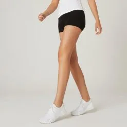 Musculación 16 Mallas Short Slim Mujer Domyos Fit+ 500 Negro