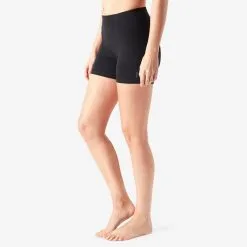 Mallas Short Slim Mujer Domyos Fit+ 500 Negro 11 Mallas Short Slim Mujer Domyos Fit+ 500 Negro -Musculación mallas short slim mujer domyos fit 500 negro 4