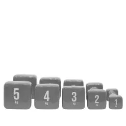 YOURFIT MANCUERNAS DE VINILO - 1kg (par) -Musculación mancuernas de vinilo 1kg par 3