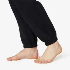 Pantalón Chándal Fitness Felpa Recto Hombre Domyos 500 Negro 12 Pantalón Chándal Fitness Felpa Recto Hombre Domyos 500 Negro -Musculación pantalon chandal fitness felpa recto hombre domyos 500 negro 4