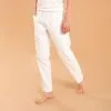 KIMJALY Pantalón Yoga Suave Hombre Blanco Tela Lino Algodón -Musculación pantalon yoga suave hombre blanco tela lino algodon