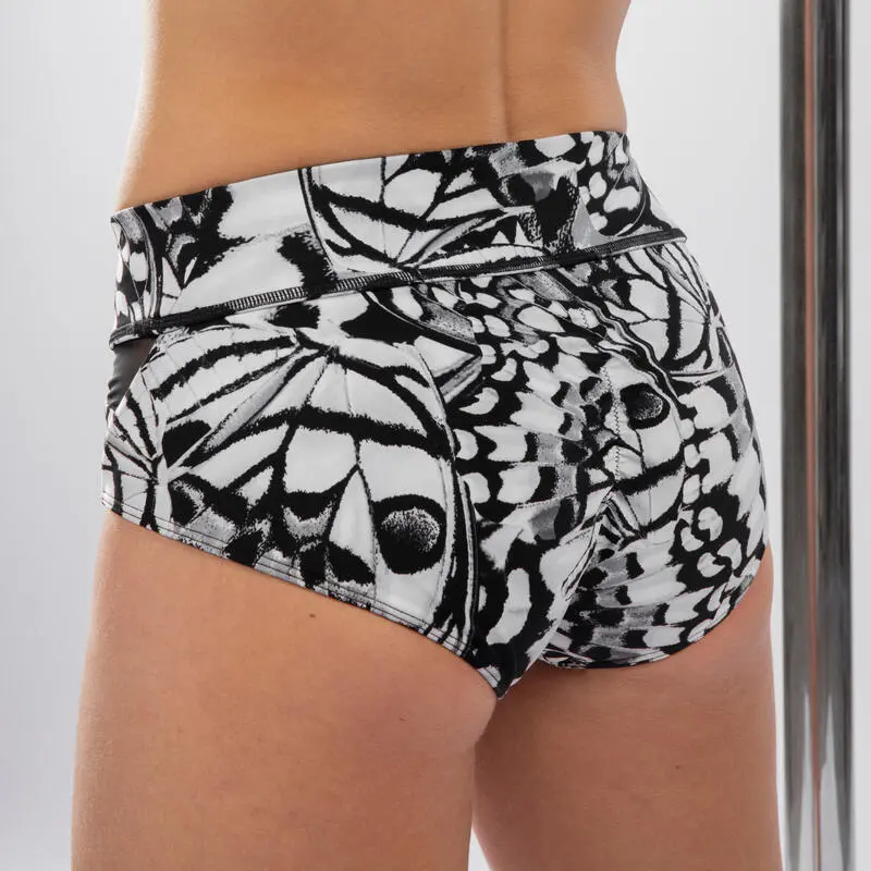STAREVER Short De Pole Dance Blanco Con Grafismos Mujer 6 STAREVER Short De Pole Dance Blanco Con Grafismos Mujer - Imagen 4