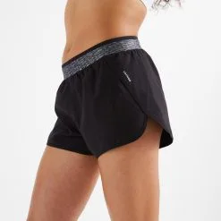 Domyos Short Pantalón Corto Fitness Amplio Mujer Rosa Pálido -Musculación short pantalon corto fitness amplio mujer negro