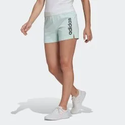 Short Pantalón Corto Fitness Mujer Adidas Linear Verde
