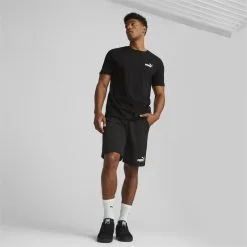Shorts De Punto Essentials Hombre PUMA Negro -Musculación shorts de punto essentials hombre puma negro 4