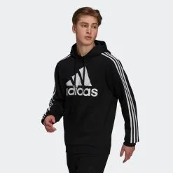 ADIDAS Sudadera Con Capucha Essentials Fleece Logo 3 Bandas -Musculación sudadera con capucha essentials fleece logo 3 bandas 2
