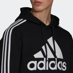 ADIDAS Sudadera Con Capucha Essentials Fleece Logo 3 Bandas -Musculación sudadera con capucha essentials fleece logo 3 bandas 4