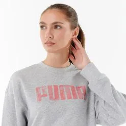 Sudadera Crop Top Puma Mujer Gris Algodón 9 Sudadera Crop Top Puma Mujer Gris Algodón -Musculación sudadera crop top puma mujer gris algodon 2