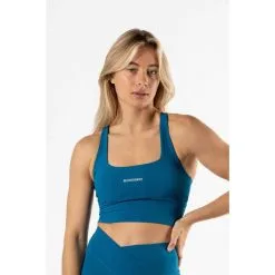 AESTHETIC WOLF Sujetador Deportivo Fitness Con Espalda Cruzada Azul Oscuro