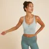 KIMJALY Top-Sujetador Largo Yoga Dyn Caqui
