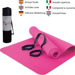 WUEPS Yoga Mat / Esterilla De Yoga Suave Confort 183 CM / Rosa 12 WUEPS Yoga Mat / Esterilla De Yoga Suave Confort 183 CM / Rosa -Musculación yoga mat esterilla de yoga suave confort 183 cm rosa 4